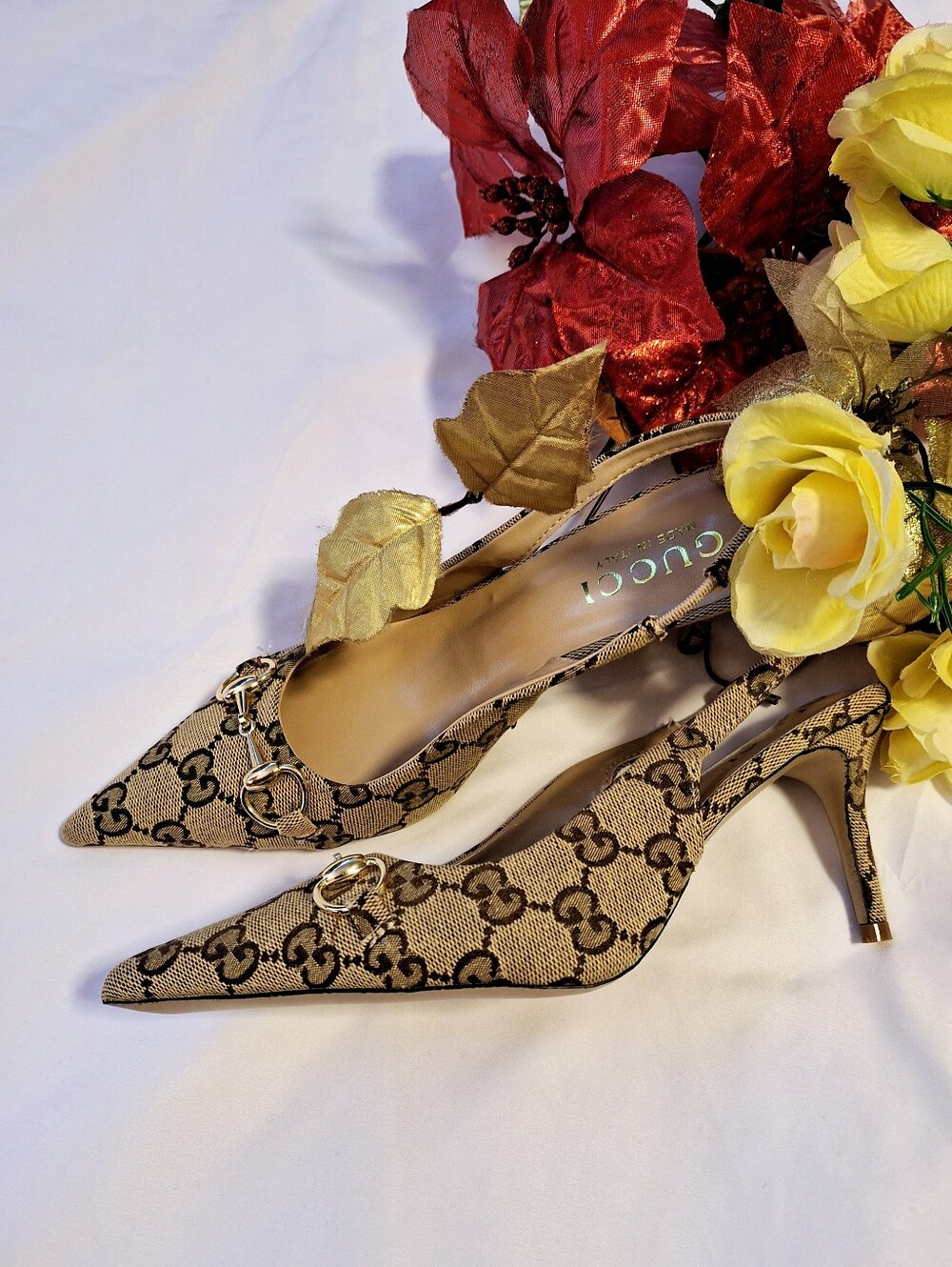 GG HORSEBIT SLINGBACK HEELS